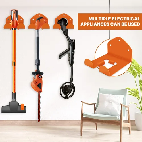 Miniatura 2 de Flexi Rods Organizador de garaje para colgar en la pared, estante de herramientas de jardín para recortadora de césped, cortasetos, herramientas