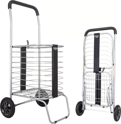 Miniatura 18 de Productos dbest - Carro de compras con ruedas para escaleras, plegable y compacto, con cesta de lavandería, carrito utilitario ligero y plegable