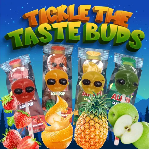 Miniatura 5 de Fusion Select - Paletas de Halloween de Alienígenas - Dulces de Truco o Golosina para Niños - Paletas de Dulces Temáticas de Halloween