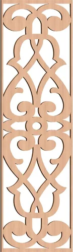 Miniatura 194 de 9 3/8"W x 24 3/8"H x 1/4"T Bellaire Decorativos Paneles de pared de madera calado, abedul
