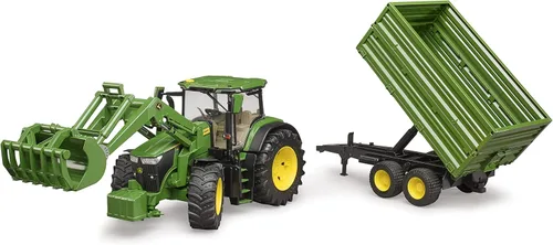 Miniatura 4 de Bruder 09828 John Deere 7R 350 con cargador frontal y remolque