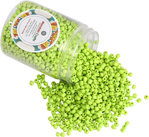Miniatura 42 de Mandala Crafts Cuentas de cristal 6/0 para abalorios – 2500 cuentas redondas negras pequeñas Rocaille de 0.157 pulgadas para hacer joyas, collares