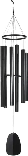 Miniatura 22 de Woodstock Chimes Signature Collection, Campanas del Paraíso, Plata Antigua 32", Campanillas de Viento de Diseños Decorativos para Exteriores, Patio
