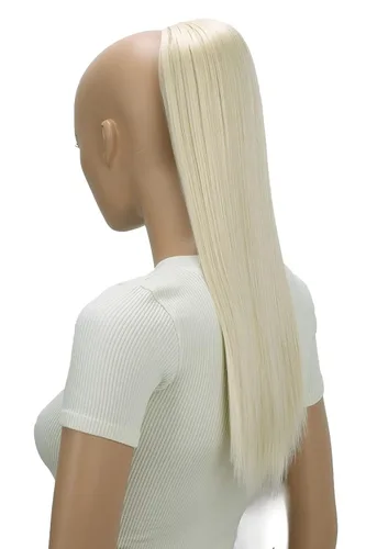 Miniatura 13 de CAISHA Extensión de cola de caballo de 22" con cordón voluminoso Straigtht negro-marrón PH503