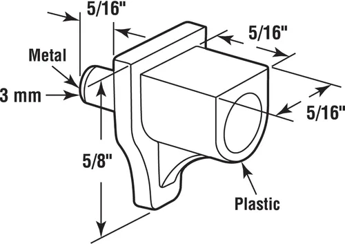 Miniatura 2 de Prime-Line 242159 - Clavija de soporte para estante pequeña, vástago de metal, soporte de plástico transparente (paquete de 8)