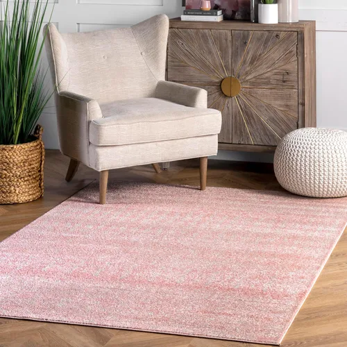 nuLOOM 2x3 Alfombra de área marroquí Blythe, rosa, diseño bohemio desvanecido, resistente a las manchas, para dormitorio, comedor, sala de estar,