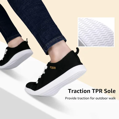 Miniatura 5 de STQ Tenis de lona casuales para mujer, con soporte de arco