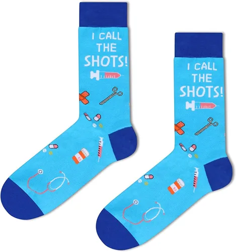 Miniatura 4 de HAPPYPOP Paquete de 2 calcetines de golf divertidos para hombres, juego de bandera de Estados Unidos, enfermeras, con caja de regalo, Multi