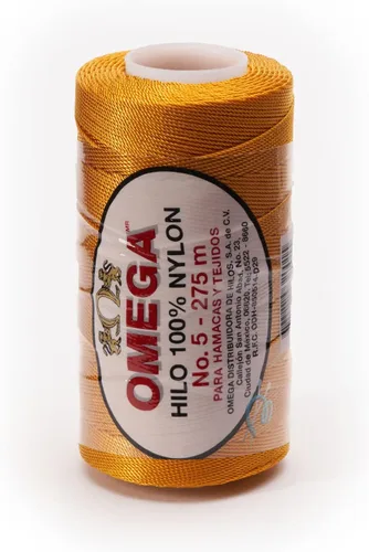 Miniatura 37 de Nylon NO.5 by Omega - Cuerda fuerte 100% nailon para ganchillo fino y manualidades - Color: 04 amarillo claro