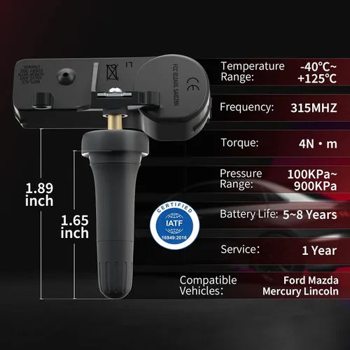 Miniatura 3 de Marsflex Sensor TPMS 4 piezas compatible con Ford F150 Mazda Lincoln Mercury Explorer Mustang Expedition Edge Escape Fusion, Sensor de Monitoreo
