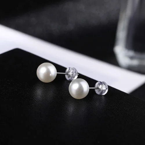 Miniatura 4 de Aretes de perlas de agua dulce, hipoalergénicos, de 4 a 0.472 in, para mujeres, regalos de damas de honor