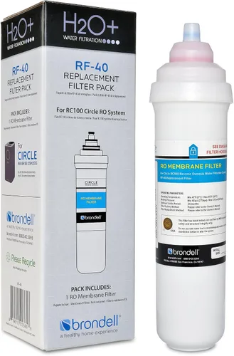 Brondell Reemplazo del filtro de agua de membrana RF-40 para sistema de filtración de ósmosis inversa Circle debajo del fregadero, dura 24 meses