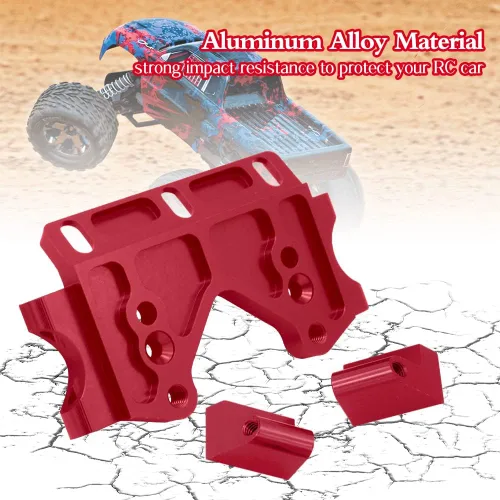 Miniatura 3 de OGRC - Mamparo frontal de aluminio con tornillos de montaje, piezas de actualización para Traxxas Slash 2WD Rustler Stampede Bandit