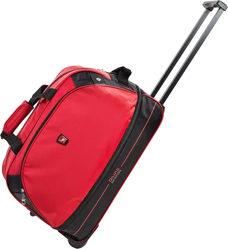 OIWAS Bolsa de lona pequeña con ruedas de 22 pulgadas, maleta de equipaje de mano unisex para adultos, viajes a corto plazo, expandible de 45