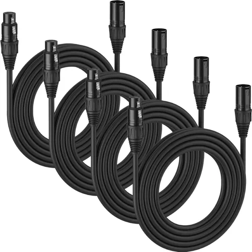 Miniatura 10 de MFL. Cable DMX flexible de 6.6 pies, señal de 3 pines, XLR macho a hembra, cable para iluminación de escenario, luces de DJ, impedancia de 110