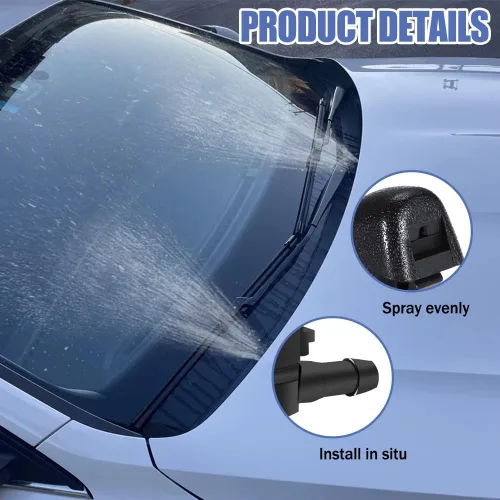 Miniatura 3 de Kit de boquillas de limpiaparabrisas delantero, chorro con conectores, accesorios de montaje de boquilla de parabrisas de automóvil para Honda Pilot