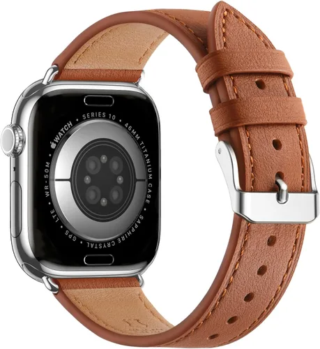 Miniatura 10 de Bestig - Correa compatible para Apple Watch de 38mm, 40mm, correa de repuesto de cuero genuino para iWatch Series 6, SE, 5, 4, 3, 2, 1, Sports &