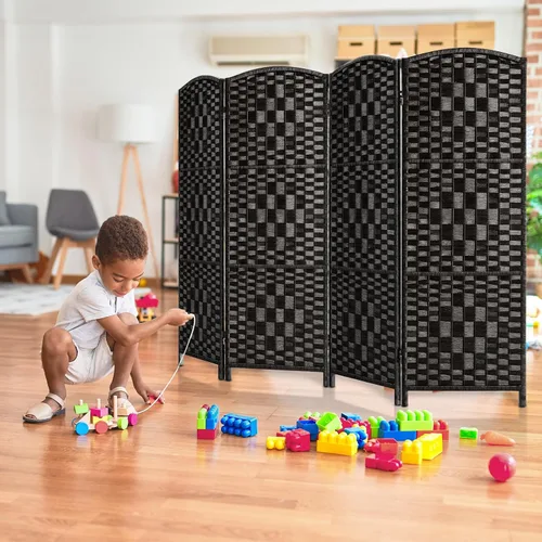 Miniatura 13 de HALLYBEE Divisor de habitación pequeño, pantalla de privacidad, separadores de habitación cortos y pantallas de privacidad plegables, divisiones