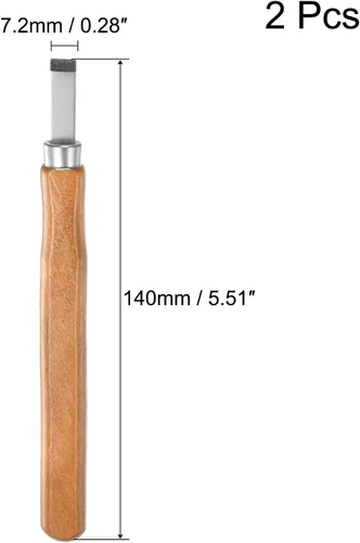 Miniatura 2 de uxcell Cuchillo de tallado de madera, cinceles, acero de alta velocidad de 0.157 pulgadas (0.283 in) para escultura plana grande para manualidades