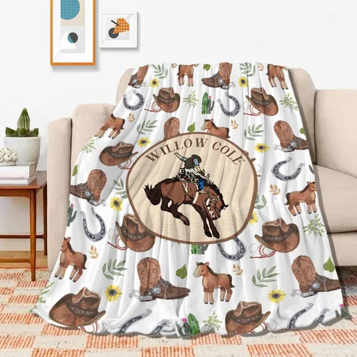 Miniatura 9 de Manta de caballos regalos para niñas y niños, manta de caballo regalos para decoración de bebé, manta de felpa suave y ligera de franela polar