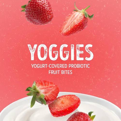 Miniatura 3 de Nature’s Garden Yoggies probióticos con sabor a fresa 21 oz (30 x 0.7 oz) Paquete de 2 - Bocados de fruta cubierta de yogur de fresa, alta en fibra