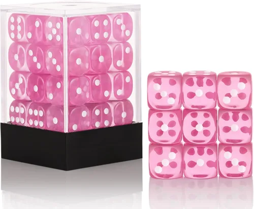 Miniatura 49 de 36 de paquete de dados de 12 mm de 6 caras MINI, juego de dados de patrón de perla, dados estándar de 6 caras para Yahtzee, Bunco o enseñanza