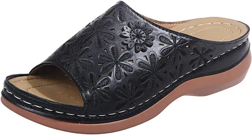 Miniatura 25 de Ladmiple - Sandalias ortopédicas de cuña para mujer, cómodas sandalias ortopédicas para caminar con soporte de arco 2024 Y-Verde