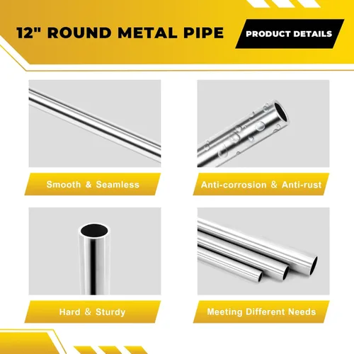 Miniatura 4 de Tubo de acero inoxidable 316 de 3/4 de pulgada de diámetro exterior de 12 pulgadas de longitud, tubo de acero recto redondo, tubo de metal