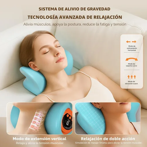 Miniatura 3 de Masajeador de cuello 2026 Nueva actualización 3 en 1 masajeador portátil con calor y estiramiento cómodo, intensidad ajustable para relajación