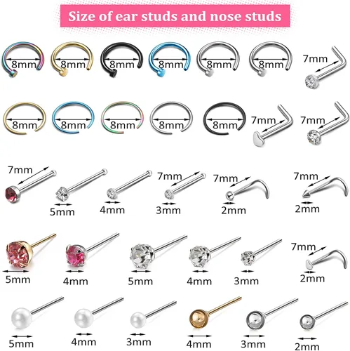 Miniatura 2 de Kit de 158 piezas de piercing de oreja, herramienta desechable para perforación de oreja, herramienta de perforación de oreja para el cuerpo, oreja