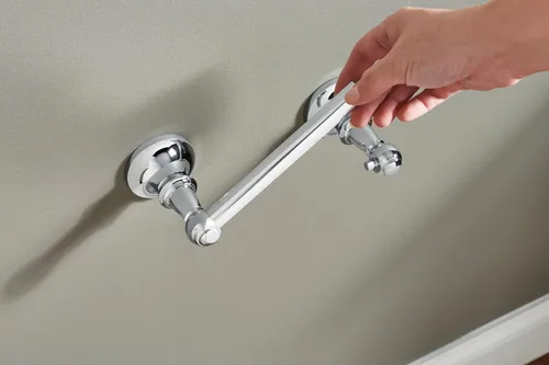 Miniatura 5 de Moen Vale DN4408CH - Soporte de papel higiénico giratorio de doble poste cromado, soporte de papel higiénico montado en la pared Cromo