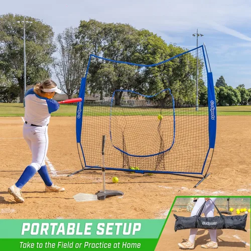 Miniatura 5 de GoSports 7 x 7 ft Baseball & Softball Nets - Available in Team Colors - Batting & Pitching Net with Strike Zone