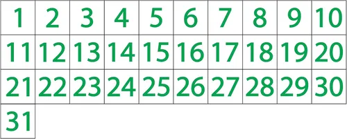 Miniatura 17 de Imanes de fecha de calendario – Negro, 0.75 x 0.75 pulgadas – DCM Solutions – Etiquetas magnéticas para pizarras blancas y superficies magnéticas