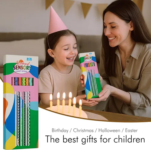Miniatura 7 de Juguetes sensoriales antiestrés para niños y adultos, 6 unidades de palos flexibles para aliviar el estrés y la ansiedad autista, TDAH, calma, Arco