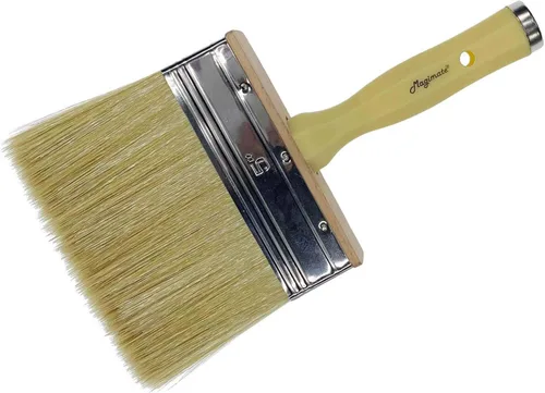 Magimate Cepillo de cubierta para aplicar manchas, pincel de pintura de 5 pulgadas, tamaño mediano para cubiertas rápidas, vallas, paredes y