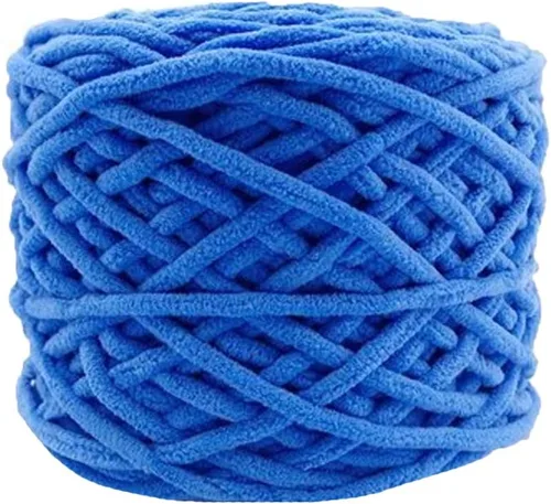 Miniatura 11 de Hilo de felpilla grueso y esponjoso, color negro, grueso, lavable, suave y cálido, hilo de punto a mano, hilo accesorio, 5.64 oz