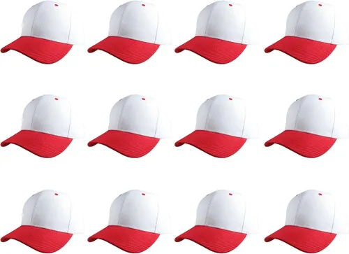 Miniatura 113 de Gorras de béisbol con correa trasera ajustable, lisas, negras, 12