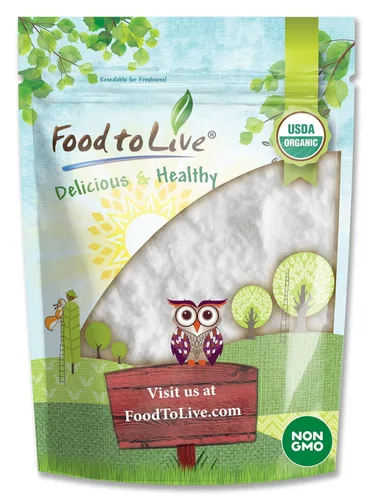 Food to Live Harina de arrurruz orgánica, 2 libras, polvo sin OMG, almidón fino, sin granos, vegano, a granel. Rico en fibra dietética. Espesante