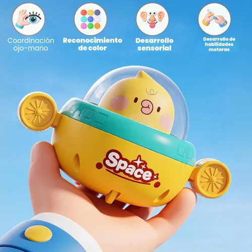 Miniatura 3 de 4 juguetes de animales para presionar y llevar, juguetes Montessori para bebés de 6 a 12 a 18 meses, juguetes de desarrollo para bebés de 1 año