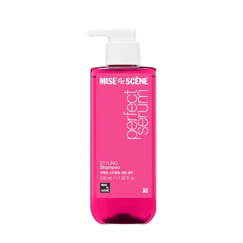 Miniatura 12 de Mise En Scene Perfect Serum Magic Straight Shampoo Anti-Frizz, protector del calor, efecto alisador de cabello, champú coreano para control