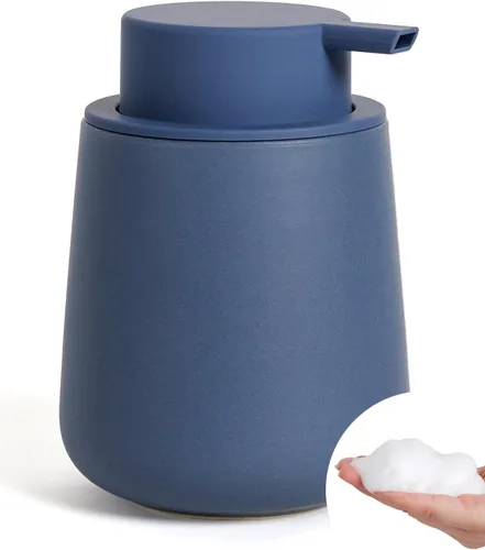 Miniatura 22 de Bosilunlife Dispensador de jabón espumoso de cerámica, dispensador de jabón de espuma de 12 onzas, dispensador de jabón líquido para encimera