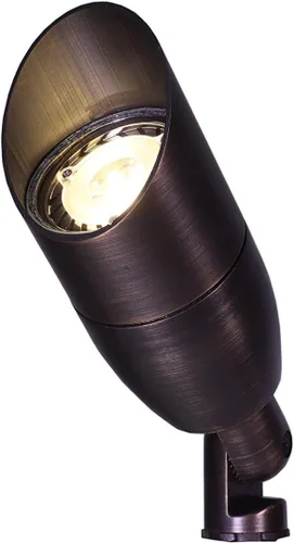 Miniatura 3 de BestPro Lighting - Luz de bala direccional de latón LED de 12 V, iluminación de paisaje de 3 W (BPL106BRZLED)