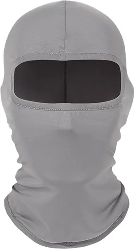 Miniatura 10 de Kewucn Pasamontañas de esquí de cara completa, protección contra los rayos UV y el viento, máscara facial para clima caluroso de verano, Negro
