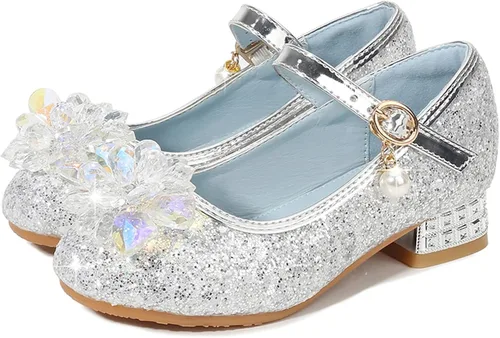 Miniatura 7 de 7 Toddler Girl Slippers Toddler Little Kid Girls Dress Pumps Glitter Sequins Toddler Girls Kitty Slippers