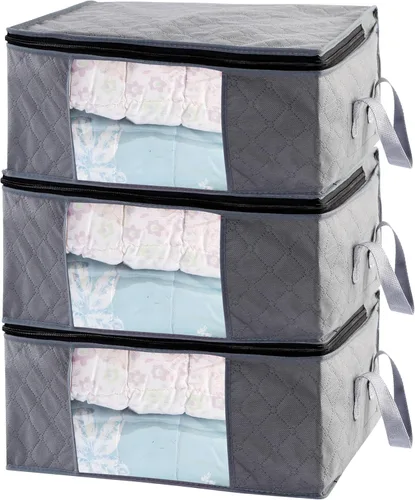 Contenedores de almacenamiento para ropa, bolsas de armario, contenedores de 35 L, cajas organizadoras de ropa para organizar mantas, sábana de