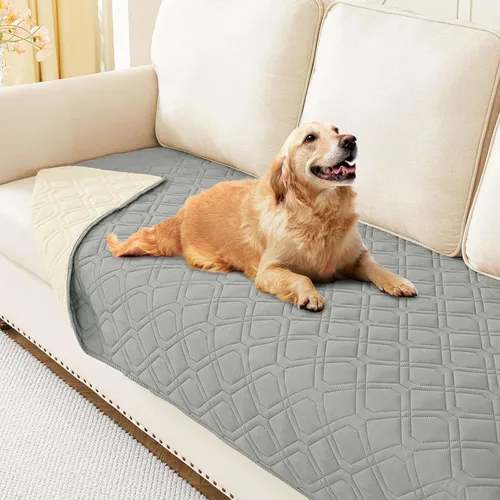 Miniatura 164 de hyha Manta impermeable para perros, manta reversible para cama de mascotas, funda suave para sofá/sillón lavable para perros, fundas impermeables