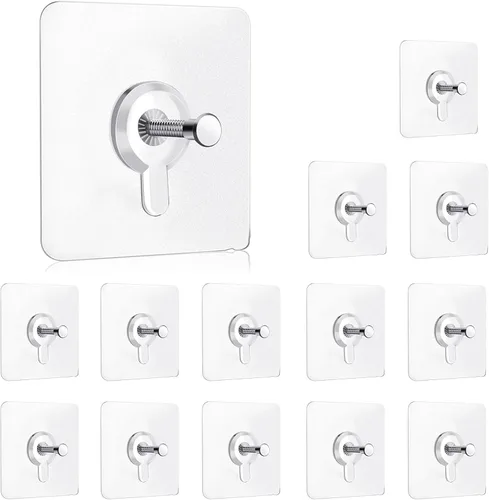 14 Piezas de Percheros para Fotos Sin Clavos, Percheros de Pared Sin Clavos, Ganchos Adhesivos de Pared Comando para Colgar Fotos Adecuados para