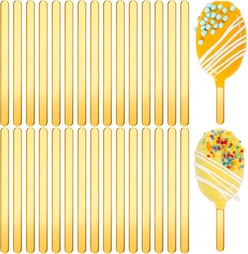 Miniatura 12 de 30 palitos de acrílico reutilizables para tartas, molde para tartas, espejo, palitos de helado, molde para tartas para el hogar, pasteles, dulces