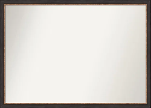 Miniatura 282 de Amanti Art Espejo de baño negro para sobre el fregadero, 23 x 23 pulgadas, espejo cuadrado negro Ashton, marco de madera tradicional mediano, se