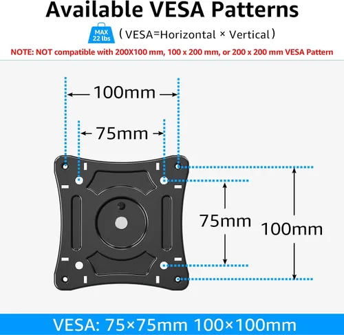 Miniatura 3 de MOUNTUP - Soporte plegable para debajo del gabinete de TV - Soporte de TV abatible y giratorio, se adapta a pantallas LCD de 13-32" hasta 22 libras
